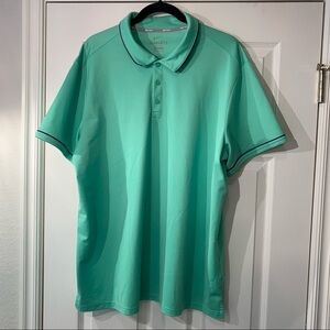 Nike Tennis Polo Dri Fit Performance Green Short Sleeve Golf Mens Size 2XL